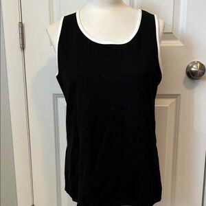 New Anne Klein Black Tank with White Trim